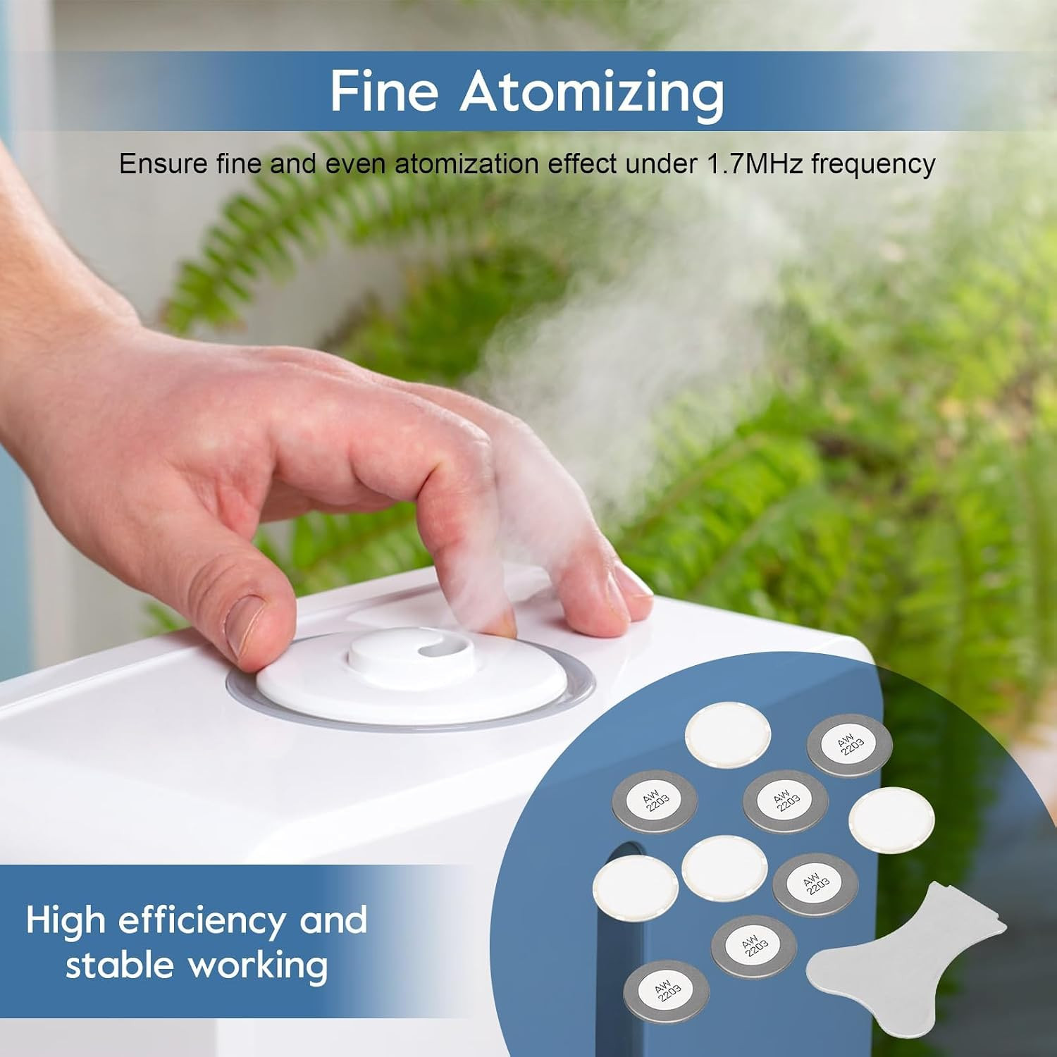 10Pcs 20Mm Ultrasonic Mist Maker Ceramic Disc for Humidifier