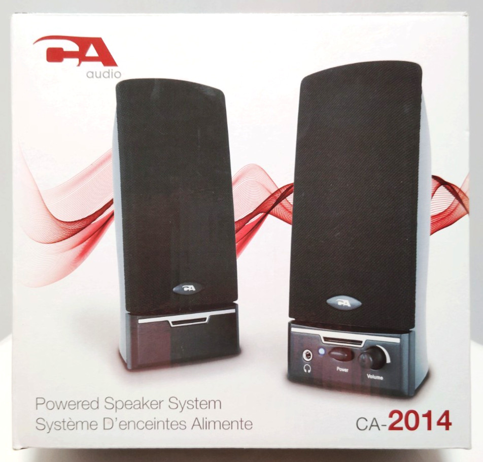 Cyber Acoustics CA-2014 Powered Desktop Speaker System Laptop PC 2.0 Used