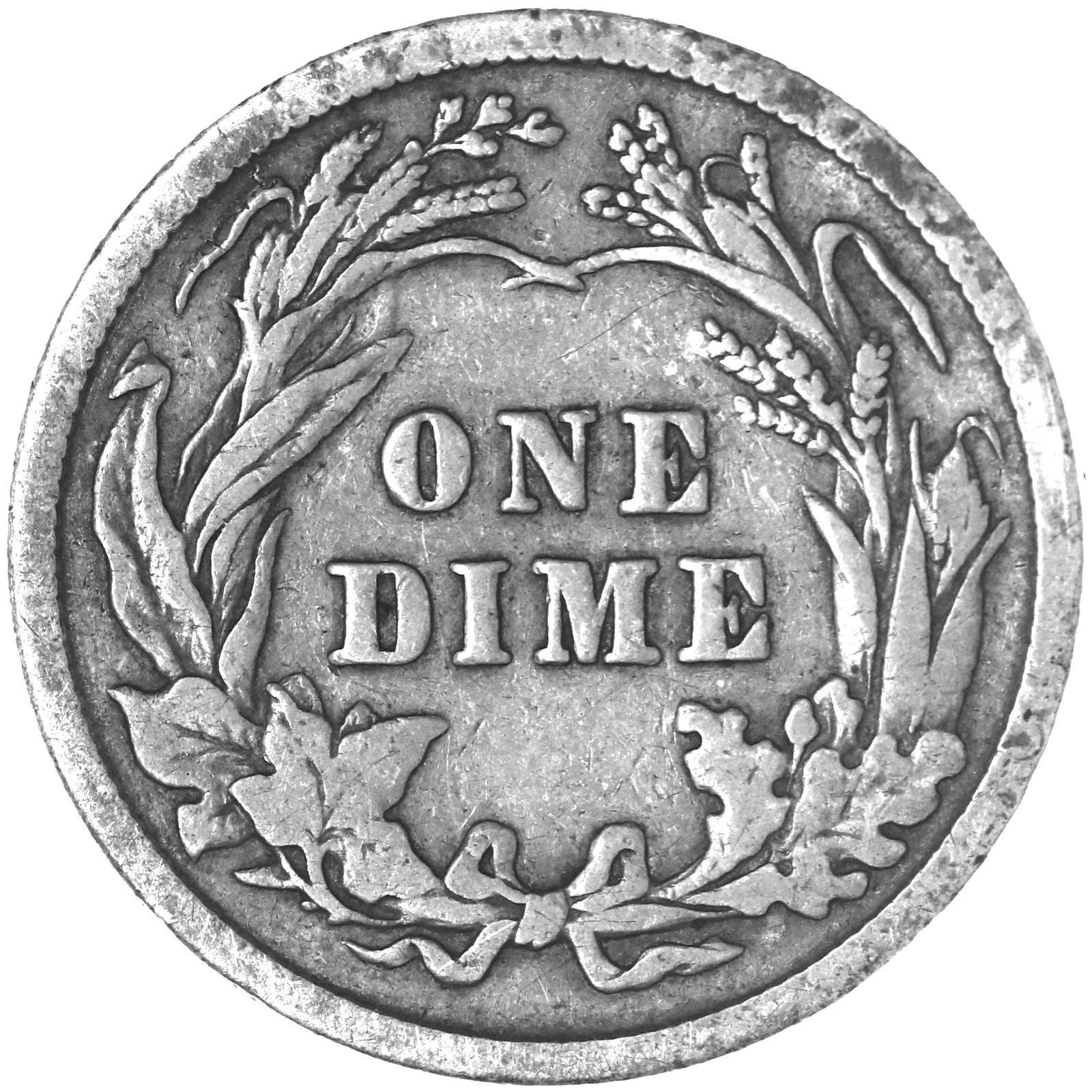 1916 (P) Barber Dime 90% Silver Fine FN