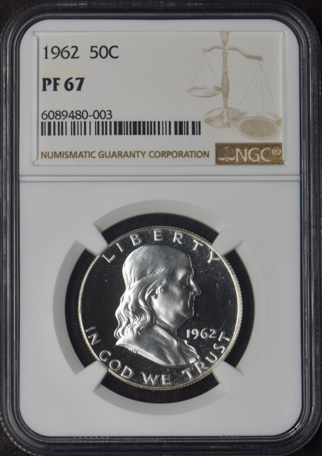 1962 Franklin Silver Half Dollar - NGC PF67 - Cameo Obverse - ✪COINGIANTS✪