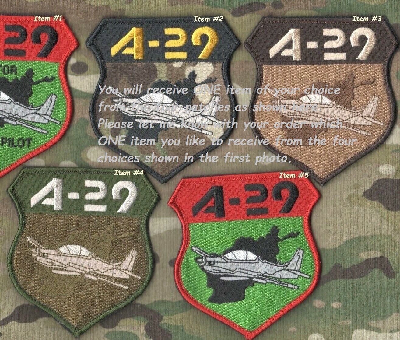 AFGHAN AAF A-29 SUPER TUCANO LIGHT ATTACK AIRCRAFT velkrö PATCH: Select ONE item