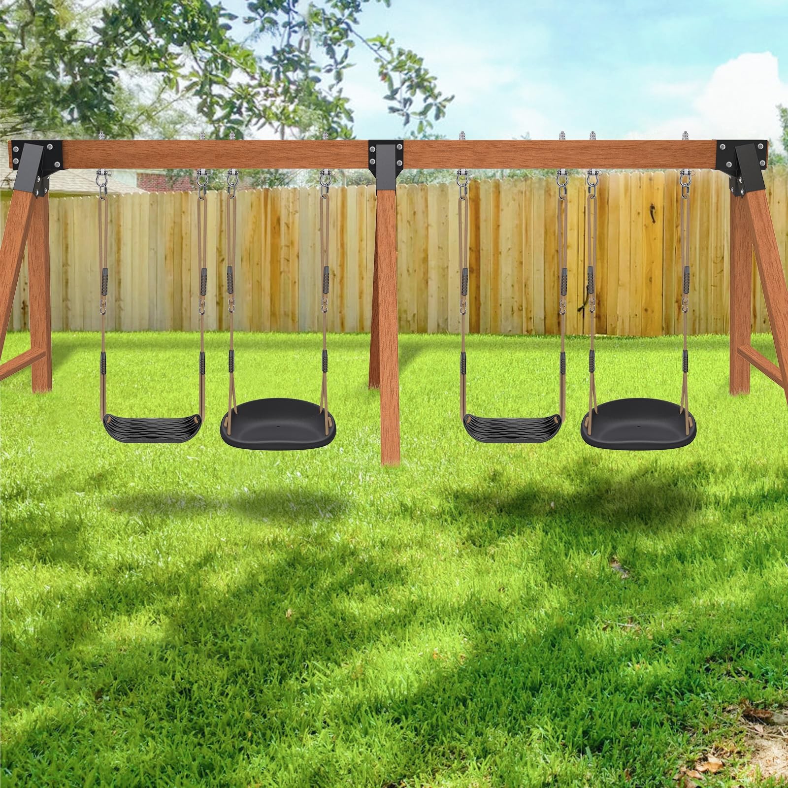 Heavy-Duty Swing Set Bracket – A-Frame Swing Set Hardware Kit with Mounting H...