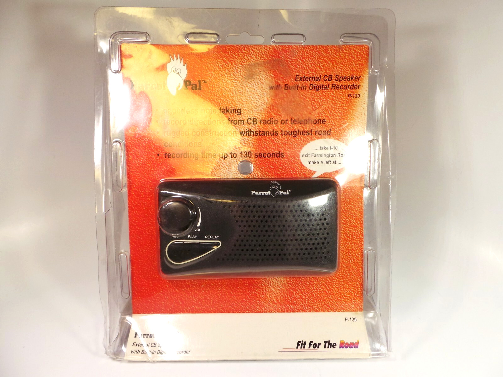 RARE Parrot Pal External Speaker CB w Built in Recorder Record Notes Directions
