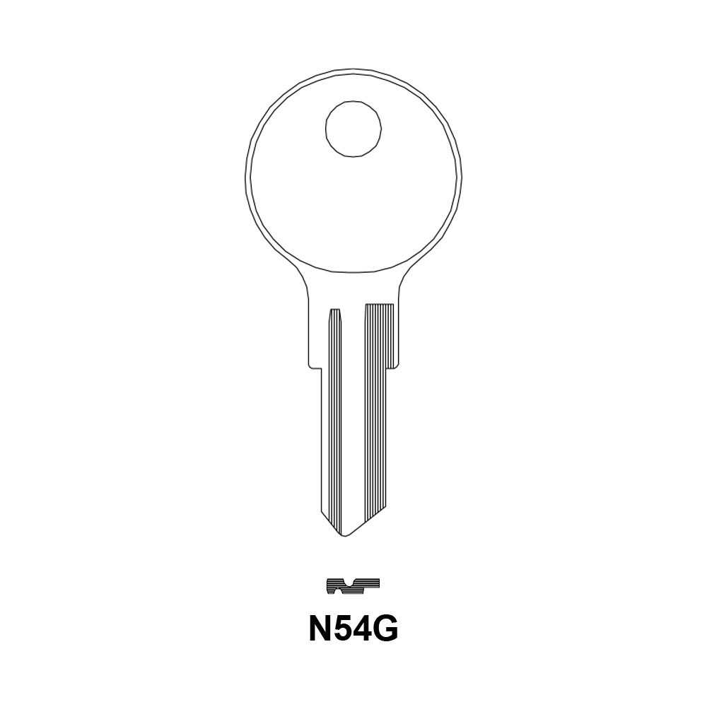 N54G Key Blank Nickel
