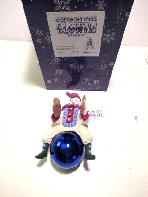 DEPT 56~SEND IN THE CLOWNS Resin Christmas Ornament~Cymbal Player~1339-0~NEW~VTG