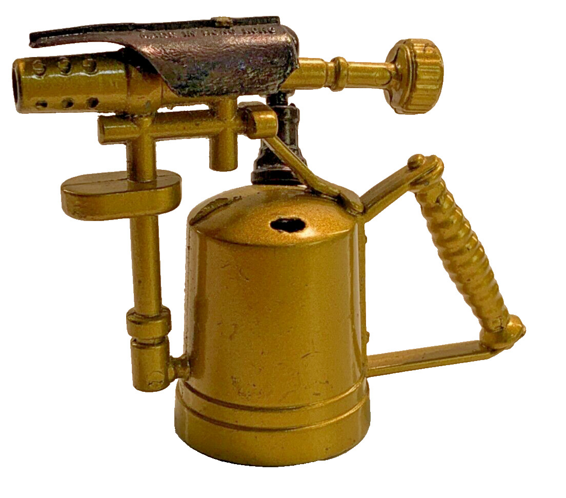 Vintage Die-Cast Pencil Sharpener Antique Blowtorch Moves PSD1
