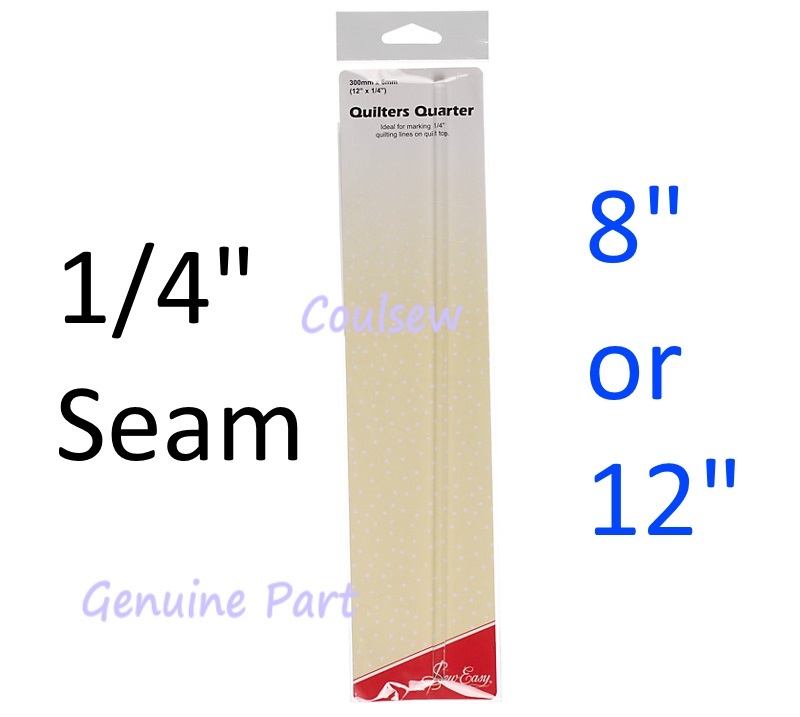 Sew Easy Quilters Quarter 8" or 12" 1/4" Quilting Patchwork Rule 200mm 300mm 6mm