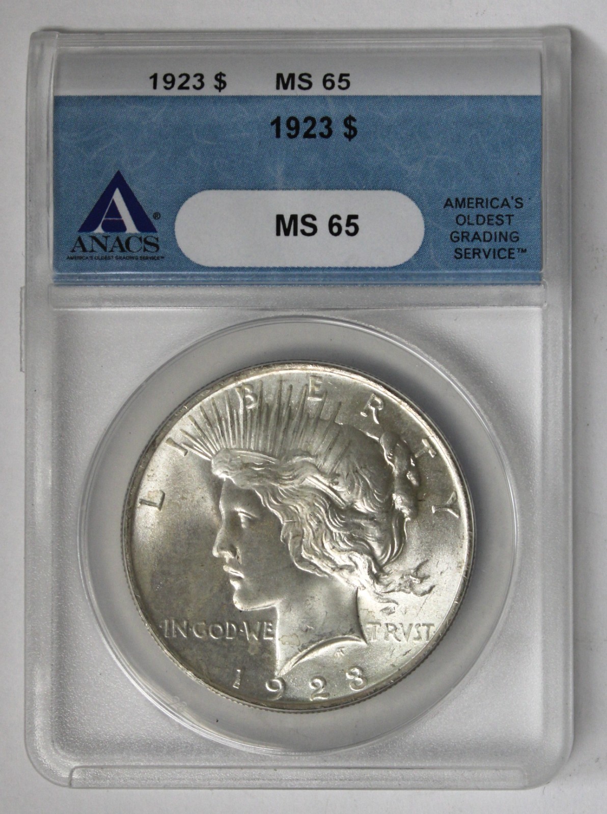 1923 Peace Dollar - ANACS MS65 !!