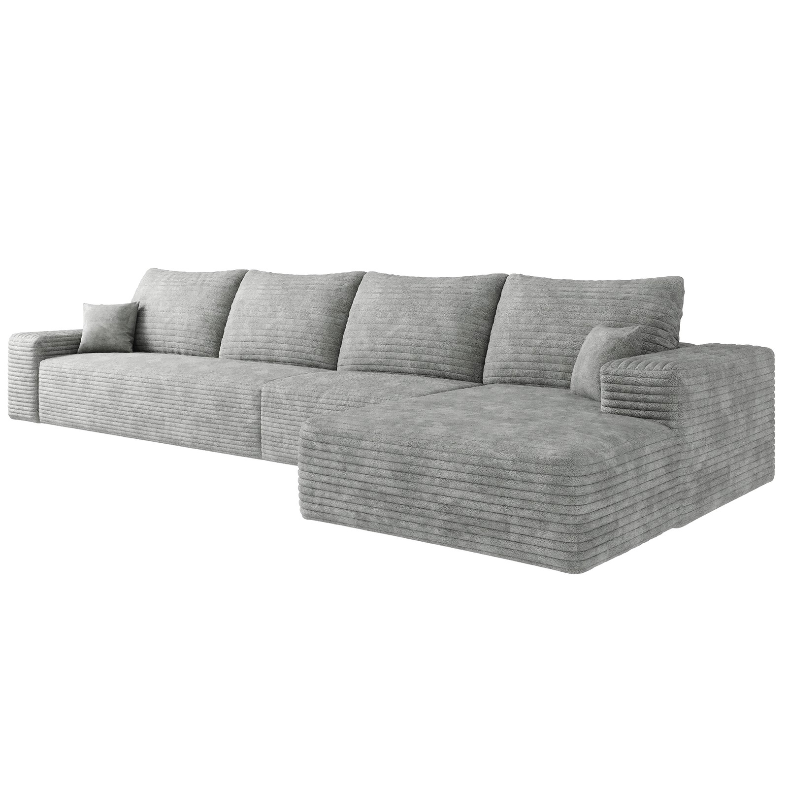 135" Cloud Sectional Couch with L-Shape Chaise,Modern Modular Sofa with Deep S
