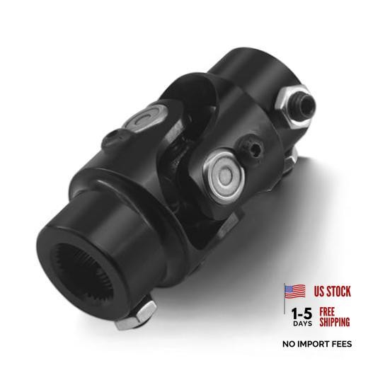 3/4-30 Spline X 3/4" DD Black Steering Universal Joint Single U Joint Shaft