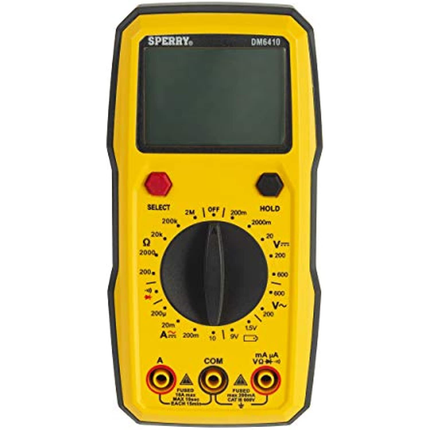 Sperry Instruments DM6410 8 Function Digital Multimeter, 600V AC / 1000V DC,