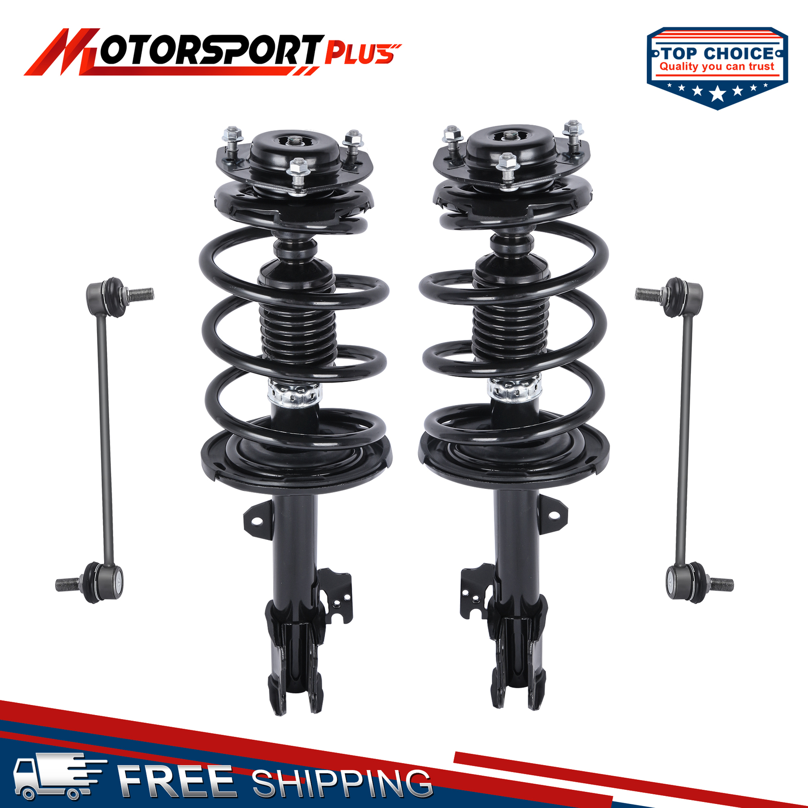 4PCS Front Shock Struts & Sway Bar Links For 2010-2015 Lexus RX350 RX450h