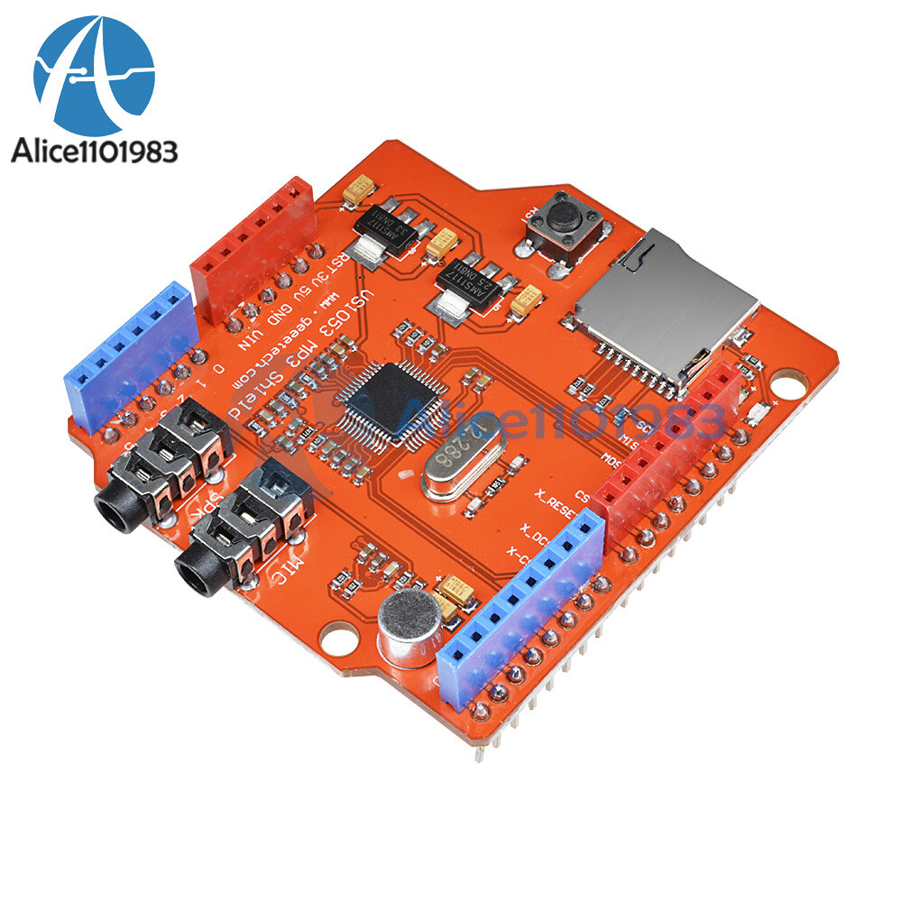 NEW VS1053B MP3 Music shield board Module with TF card slot For Arduino UNO R3