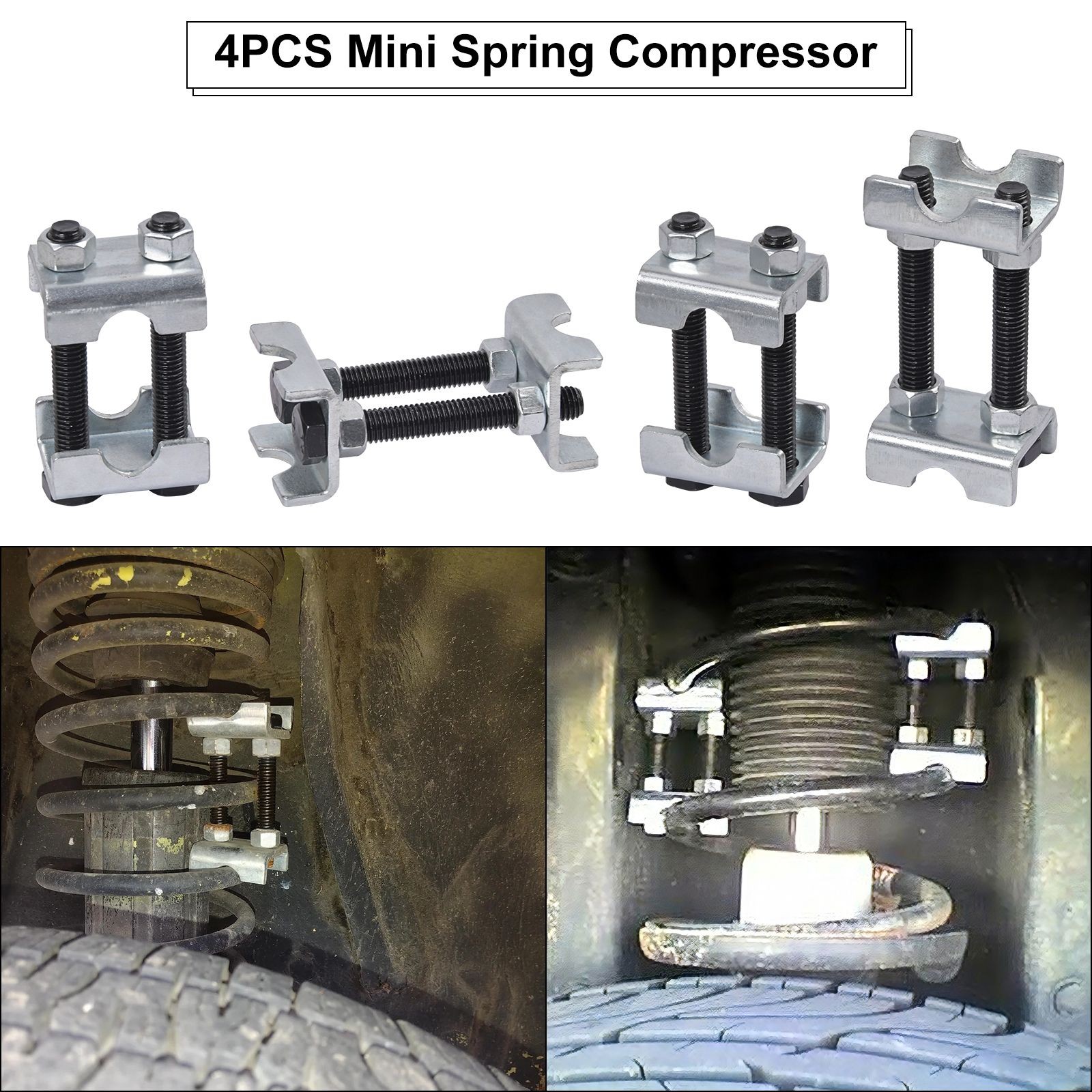 4pcs 2-Way Adjustable Lift Or Lower Spring Spacer Coil Spring Compressor Set NEW