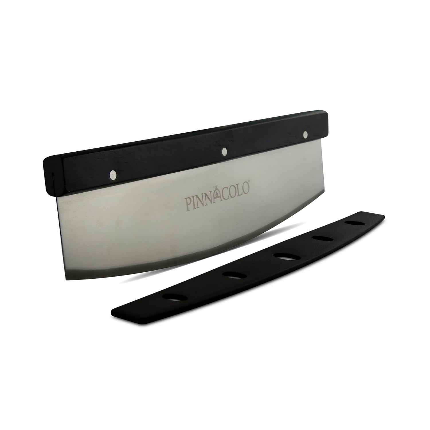 14 Inch Sharpenable Rocker Cutter with Wood Top - Stainless Steel Blade for C...