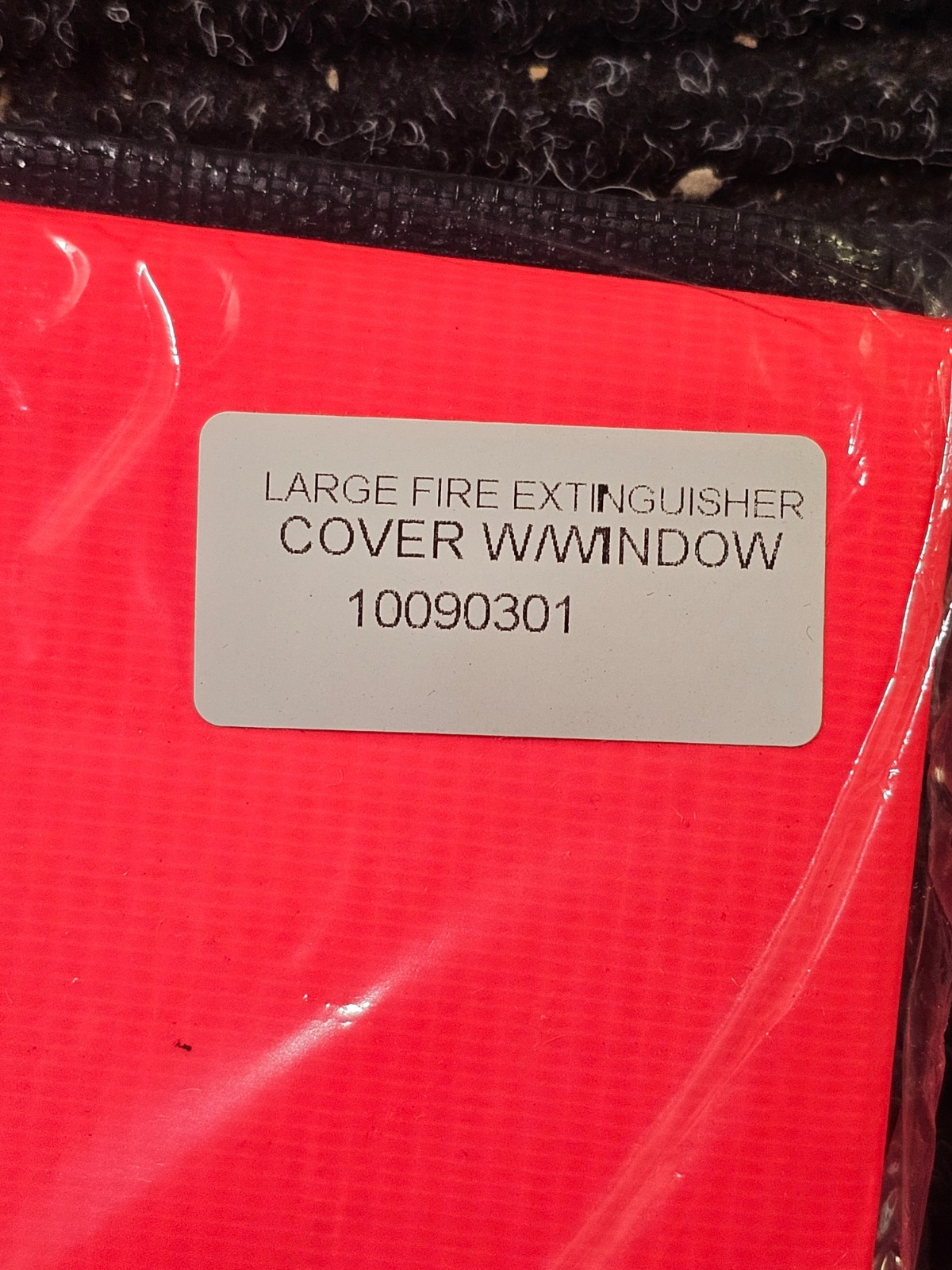 (QTY 2) Large Fire Extinguisher Cover With Window, Red 10090301