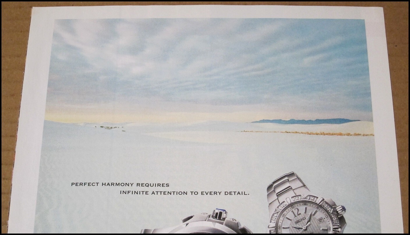2010 Seiko Coutura Watch Print Ad Advertisement Dedicated To Perfection Vintage