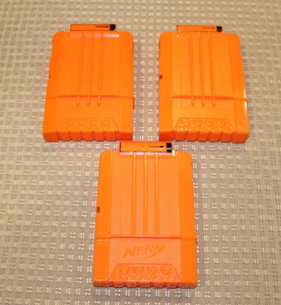 Nerf Dart Gun 6 Round Ammo Magazine Clip - Lot of 3