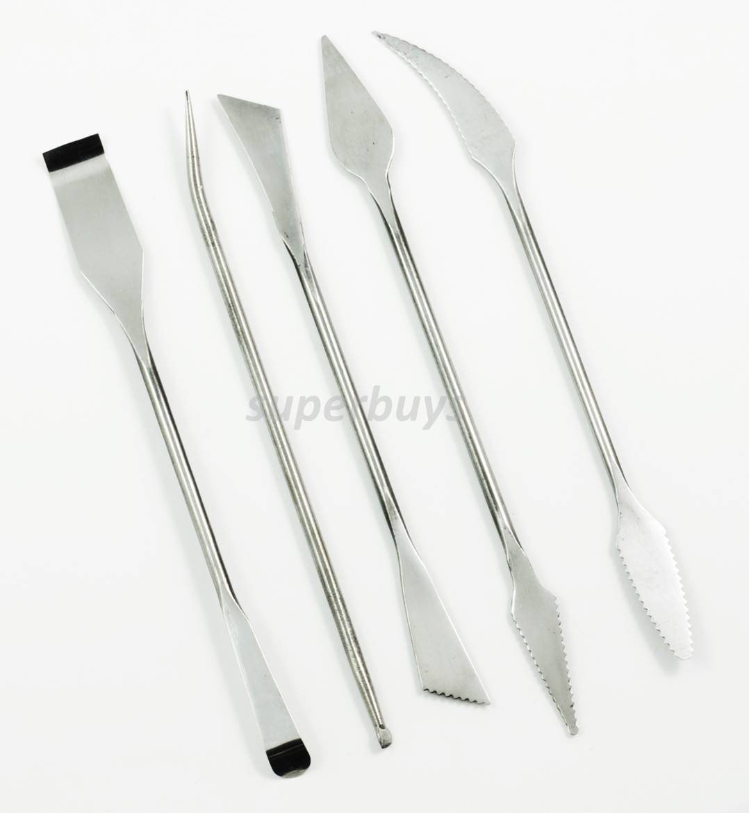 5pc Steel Pottery Cake Wax Chisel Carver Carving Set Clay Tool Making Model Kit