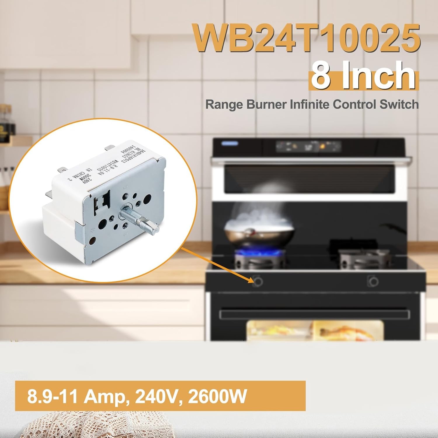 WB24T10025 Range Switch Surface Burner Control Switch For GE Kenmore Hotpoint