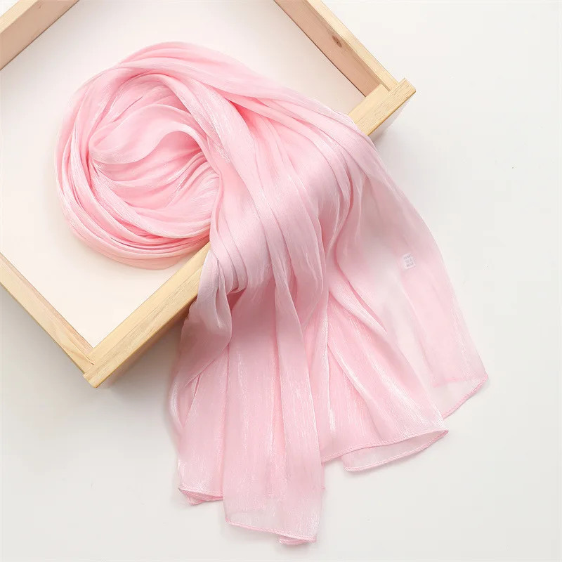 Fresh Soft Solid Color Scarf, Cotton Linen Headwrap for All Seasons, Sun Protect