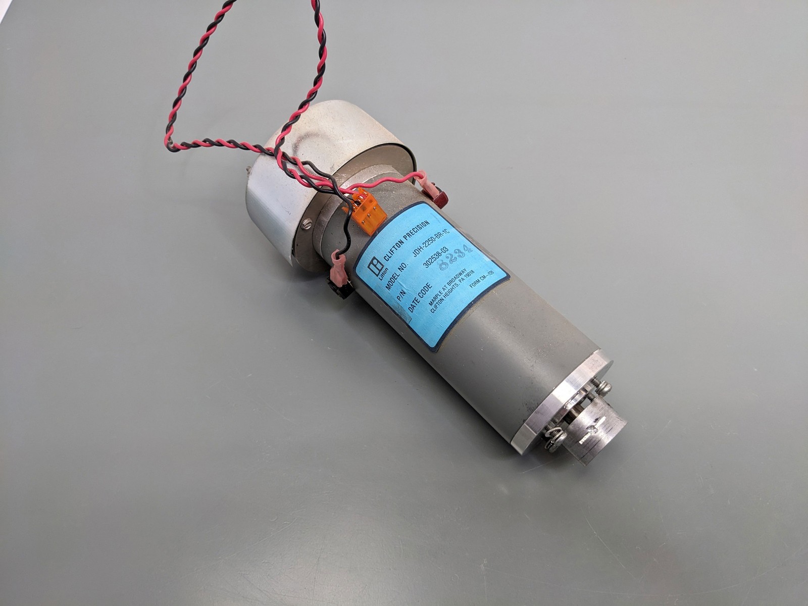 Clifton Precision JDH-2250-BR-1C Servo Motor Assembly