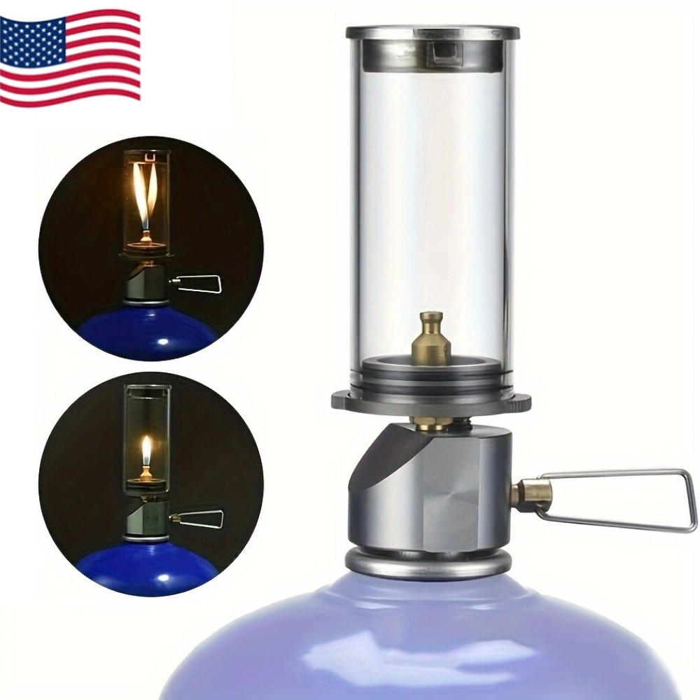 Newest Outdoor Camping Tent Gas Lanterns Hiking Windproof Lighting Butane Lamp