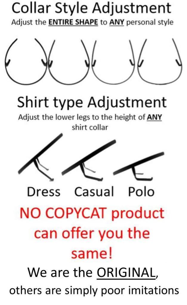 Collar Stays | THE ORIGINAL Collar Support System. NOT MADE of useless plastic.