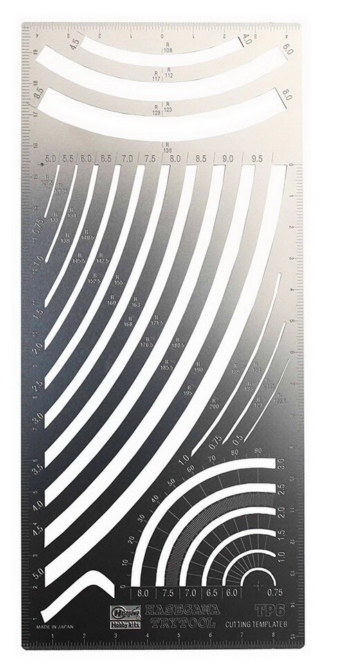 Hasegawa TP-6 Cutting Template #B (90mm x 200mm)