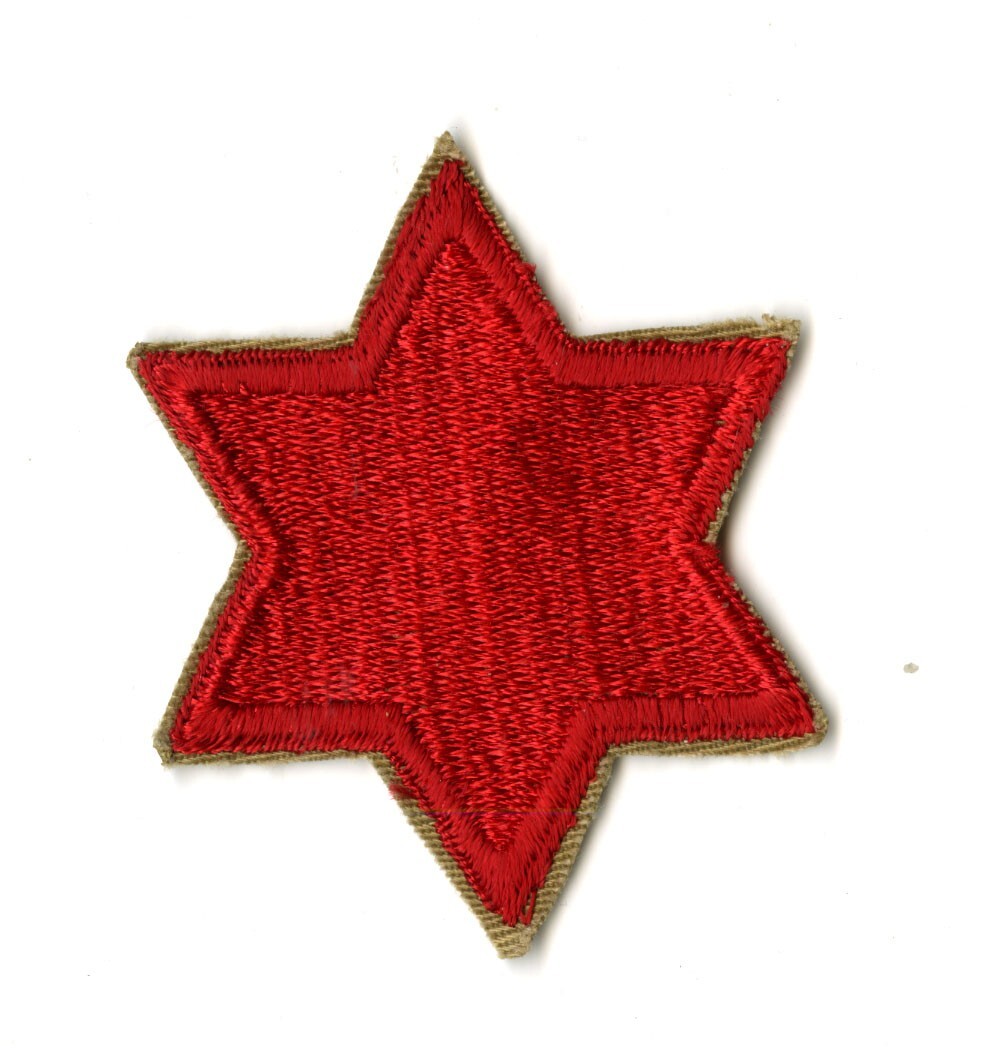 6th Infantry Division White Back Patch WWII Vintage New Guinea Pacific