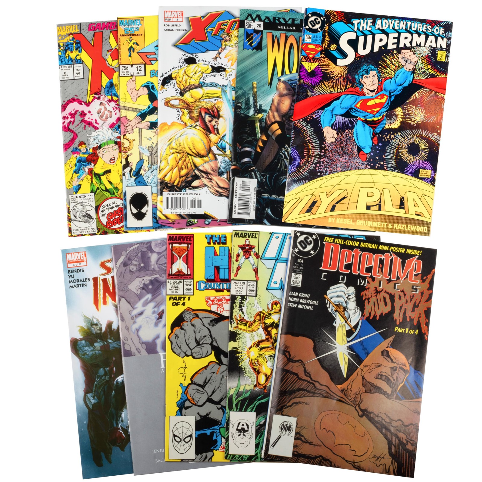 10 Key-Issue Only Comic Book Value Set- Marvel, DC and Indie- Kid/Adult...