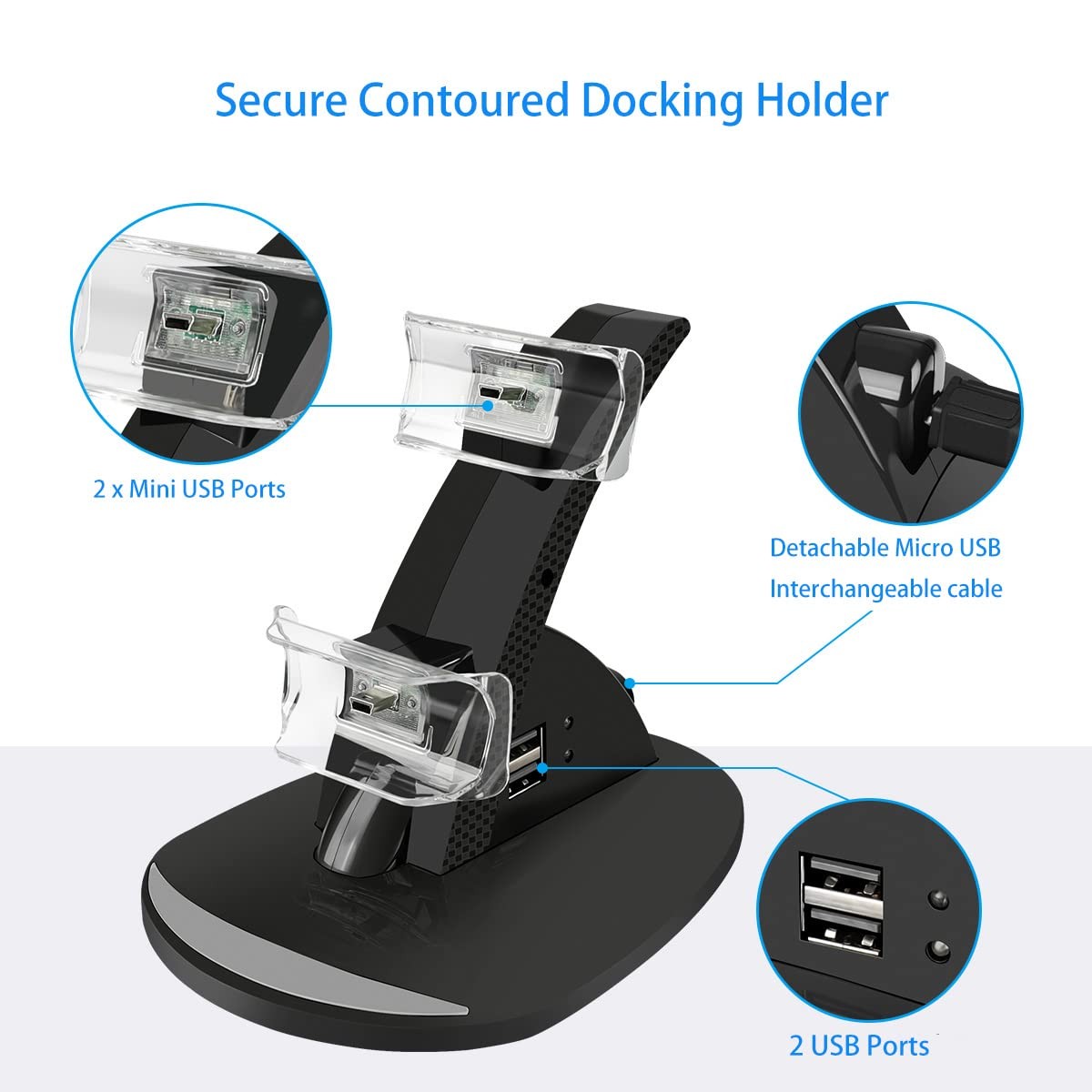 PS3 Controller Charger, Dual Console Charger Charging Docking Station Stand for