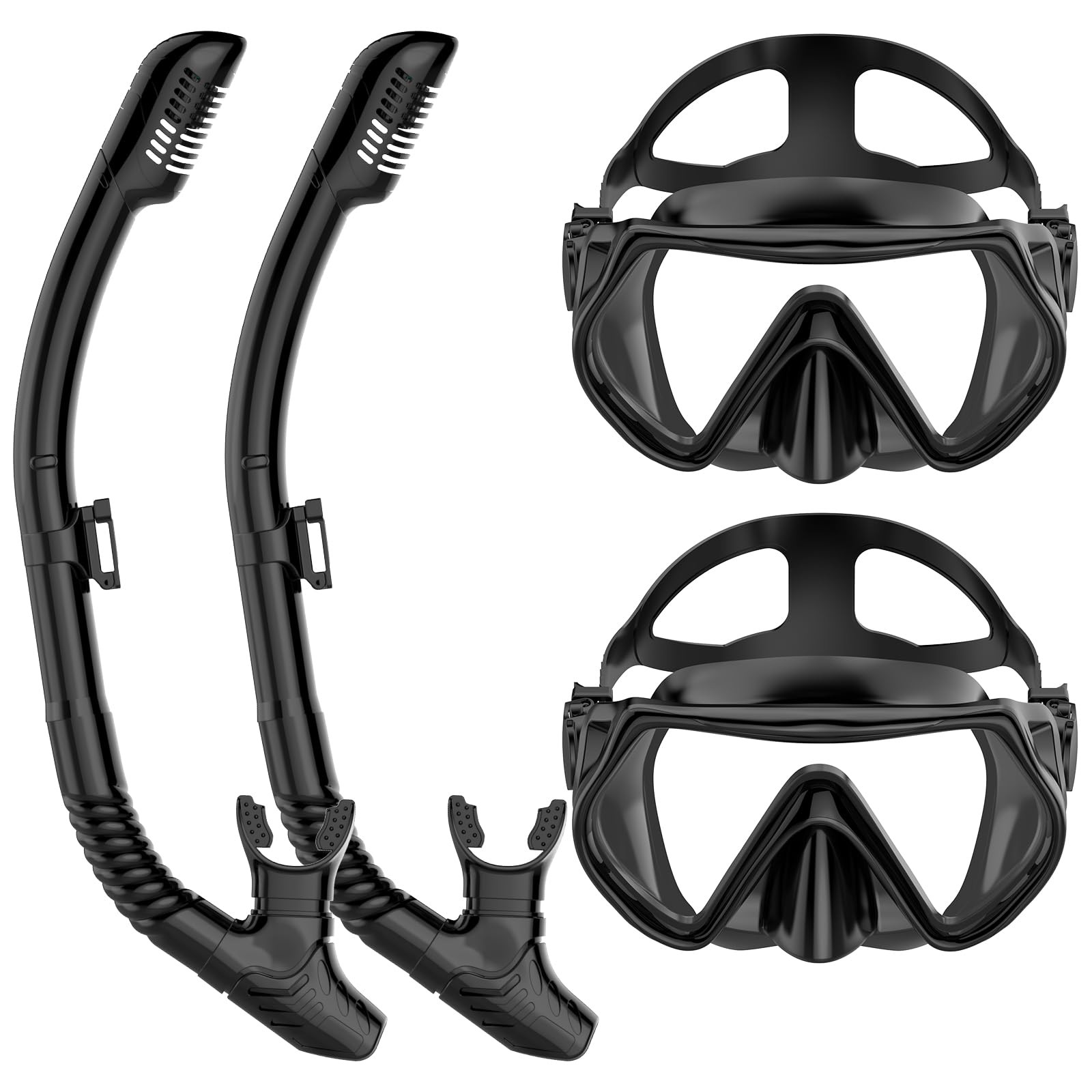 Snorkeling Gear for Adults, Dry-Top Snorkel Set Scuba Diving mask, Snorkel Mask,