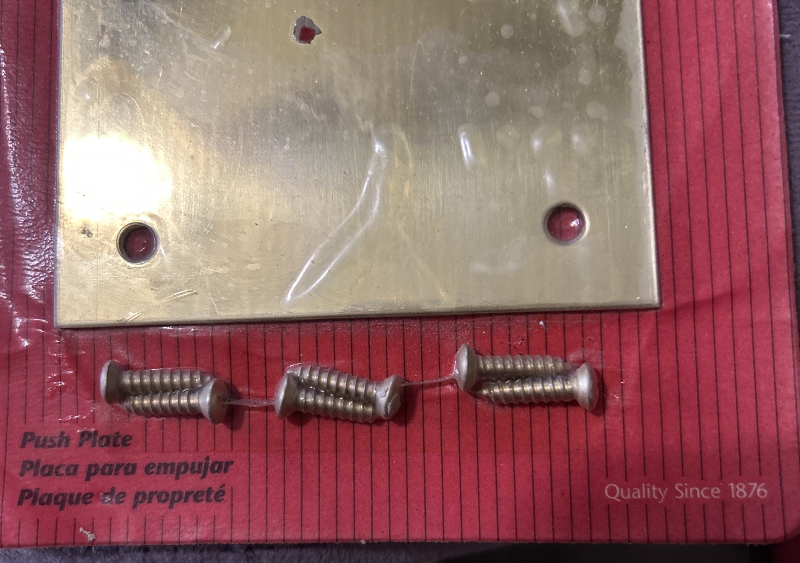 IVES SOLID BRASS Push Plate 3.5" x 15" Made In USA