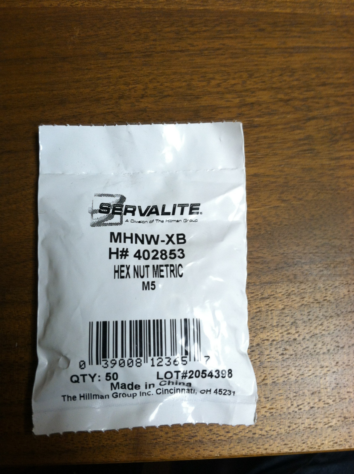 HEX NUT METRIC M5 PACK OF 50 ZINC PLATED STEEL