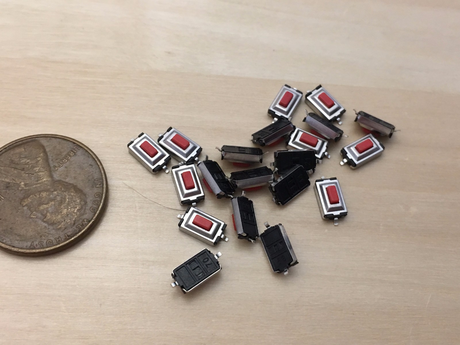 20 X Tactile 3*6*2.5mm SMD Red Tact Push Button Micro Switch Momentary C34 STAMP