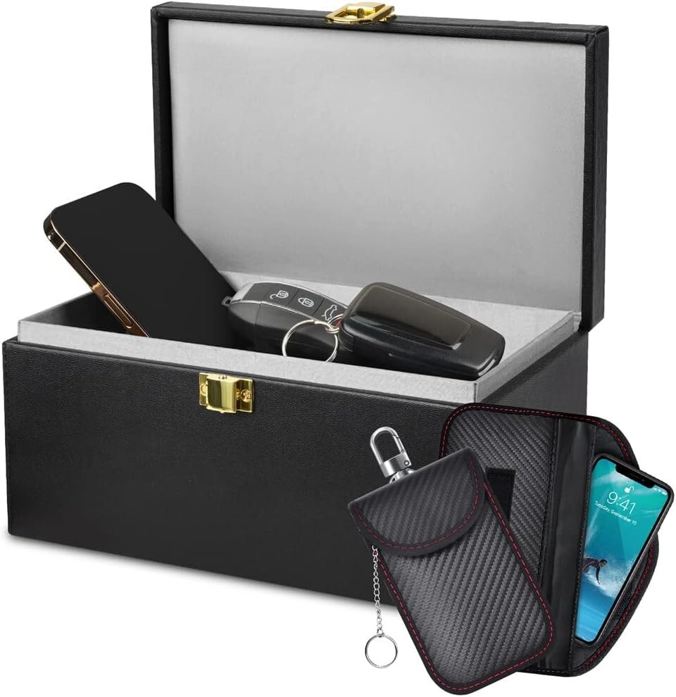 RFID Blocking Faraday Box - XL Size - Keyless Entry Car Key Safe Protector