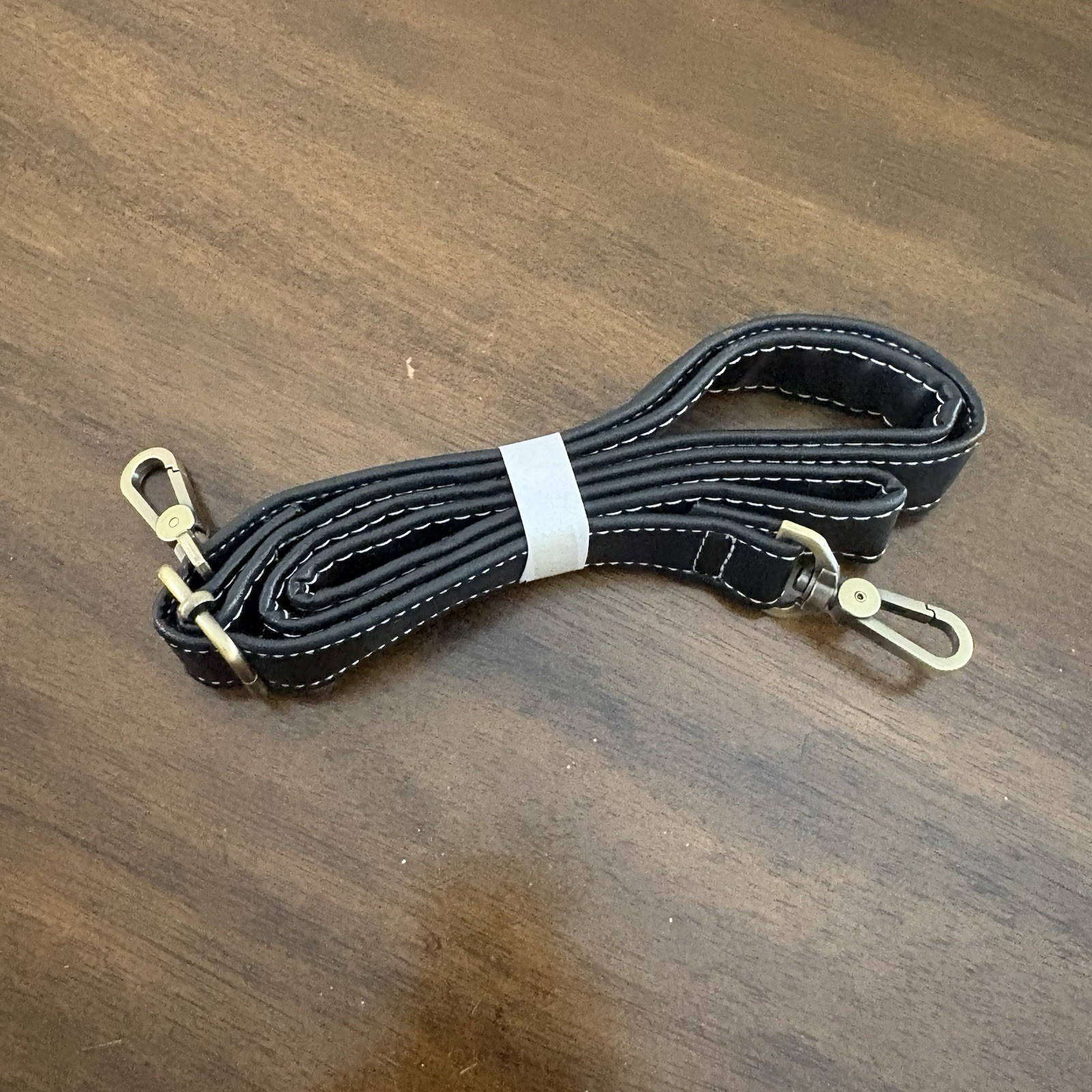 Black Faux leather Luggage Duffel Bag Replacement Strap Travel F7
