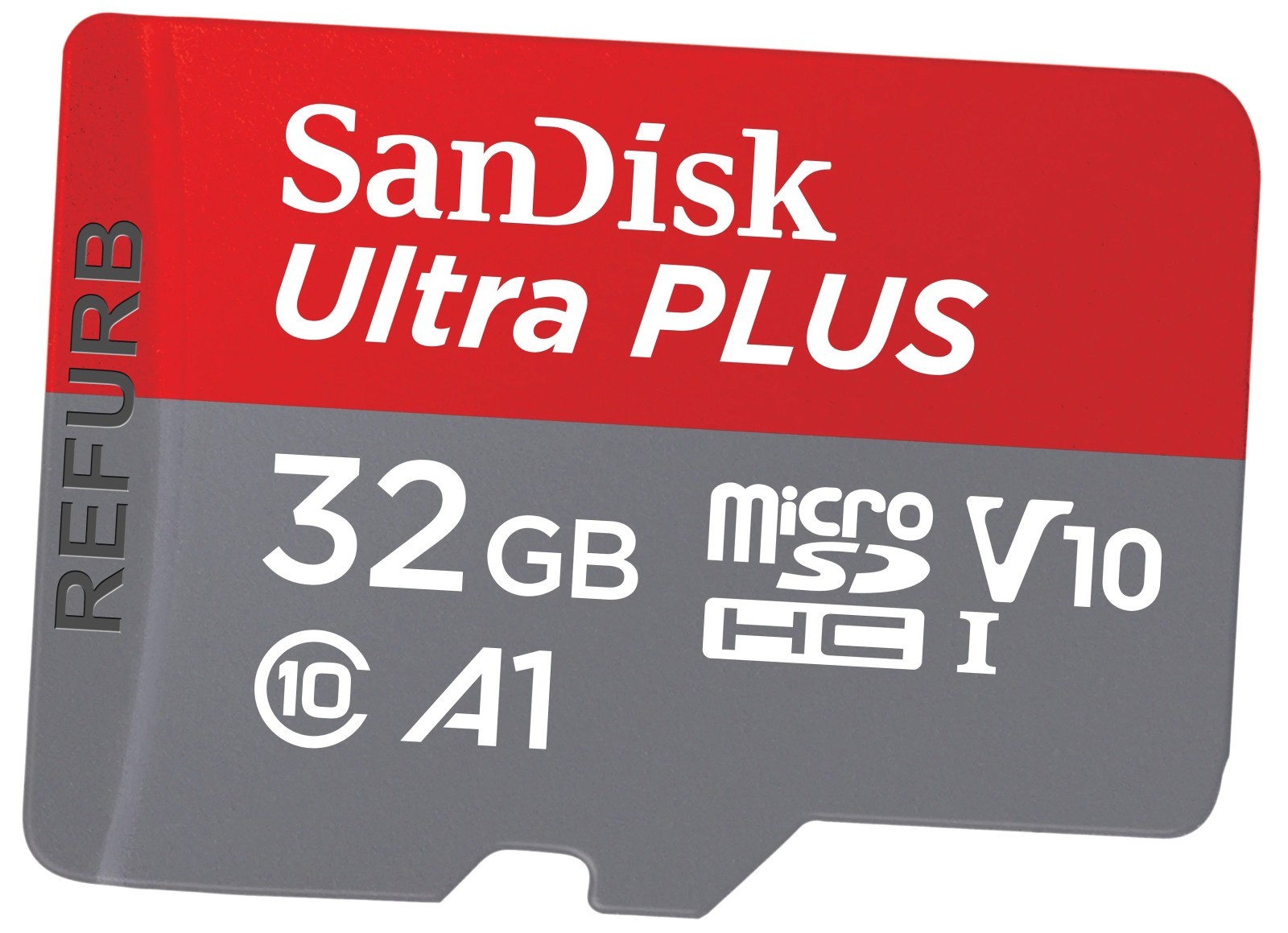 SanDisk - Ultra PLUS 32GB microSDHC UHS-I Memory Card U