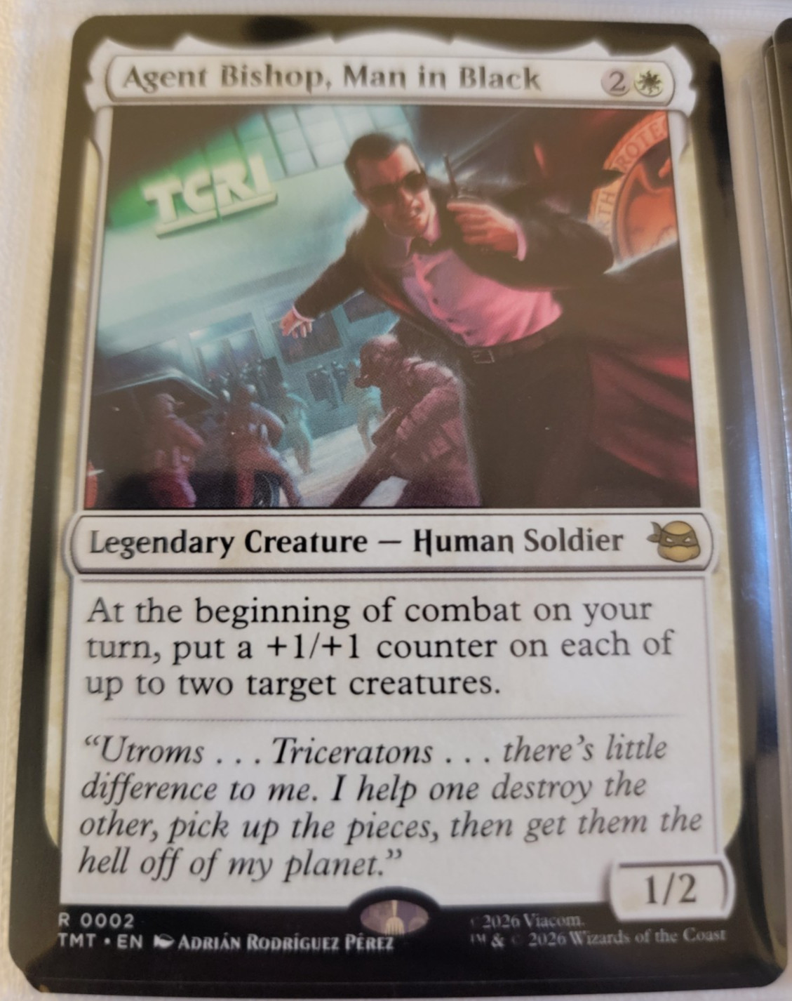 Agent Bishop, Man in Black # 2 - TMNT - TMT - MTG Cards Magic The Gathering