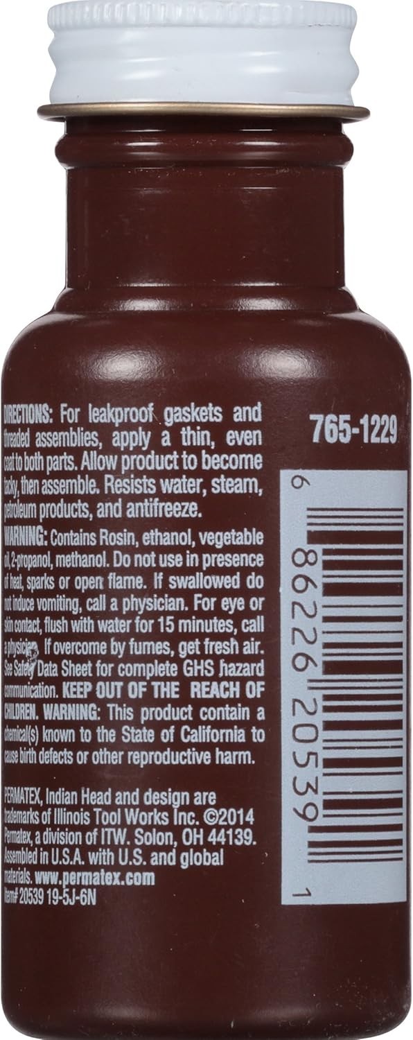 Indian Head Gasket Shellac Compound, 2 oz. (Pack of 12)