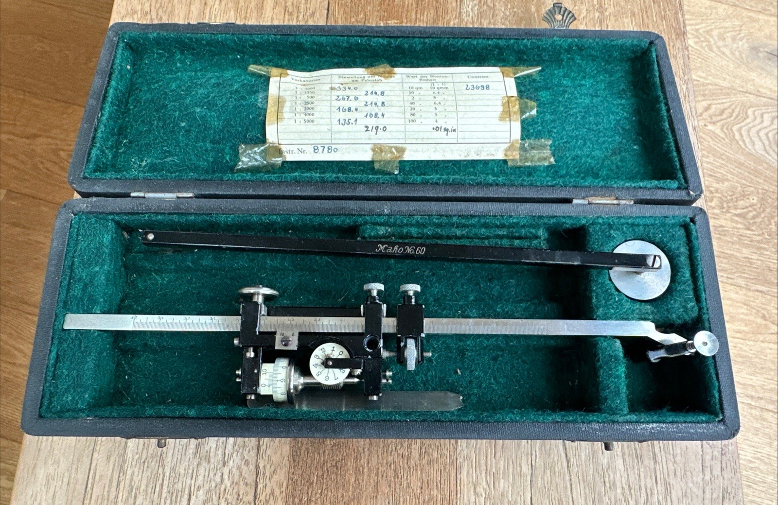 Vintage Maho Planimeter Model 60  in Original Case