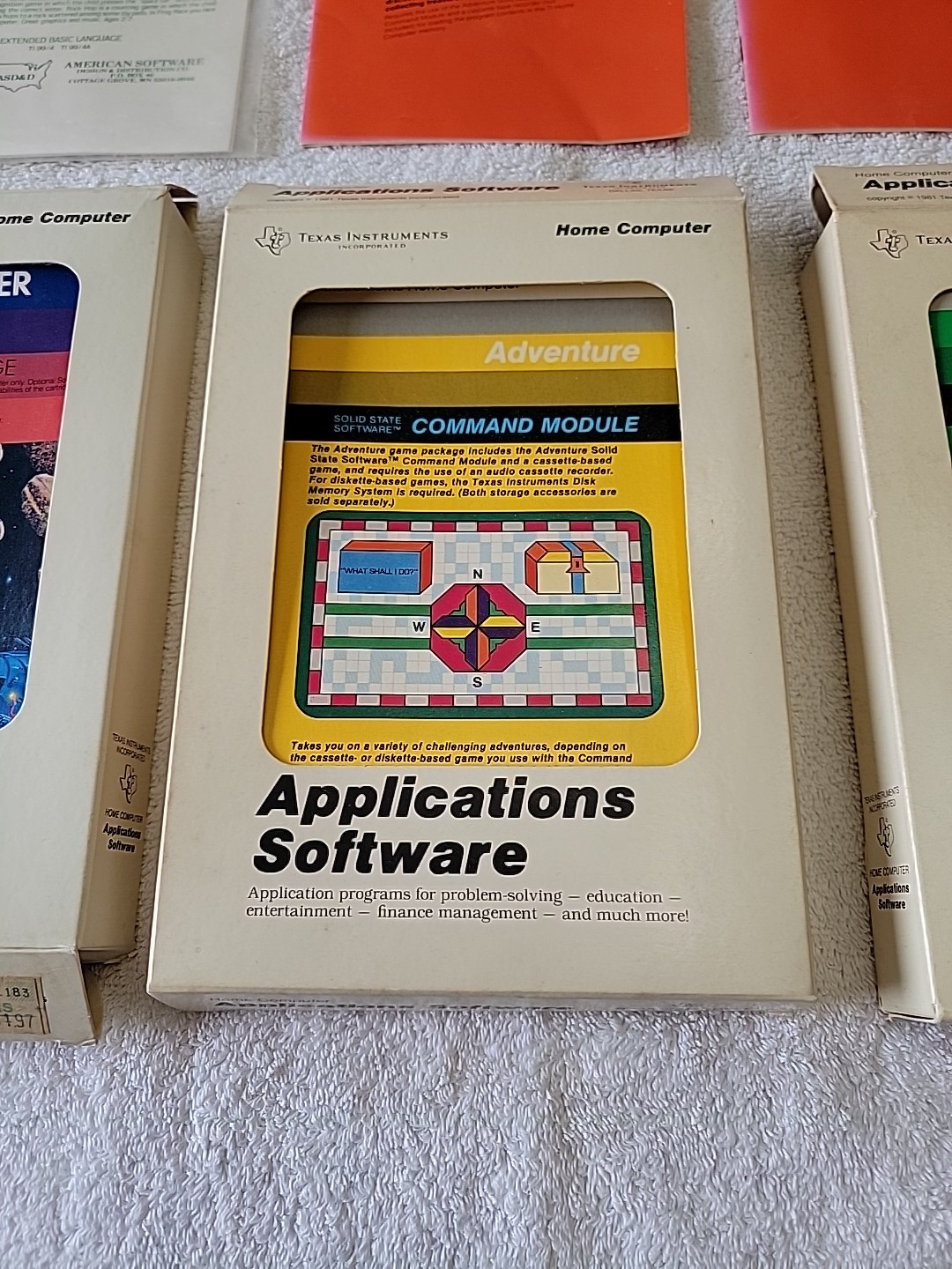 3 Texas Instruments Home Computer Applications Software Modules, Parsec, + More