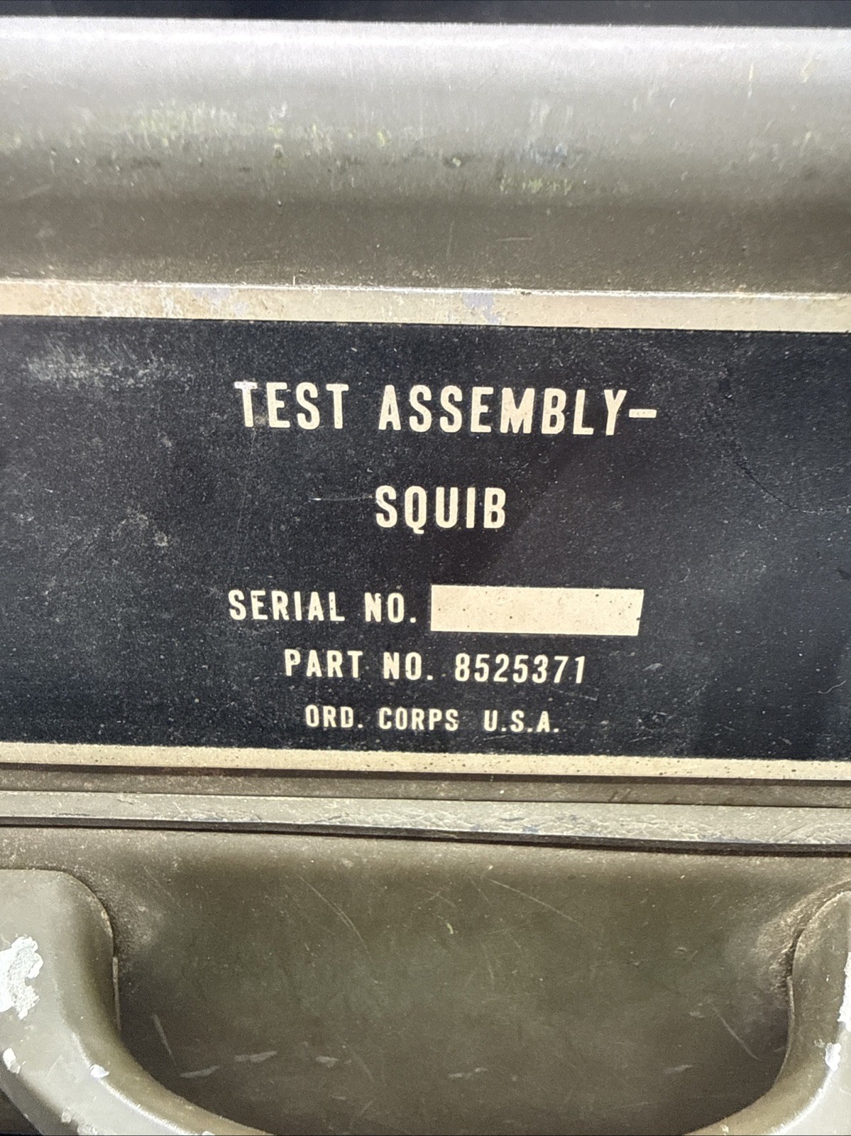 US Army TEST ASSEMBLY SQUIB Launcher explosive Booster Ordnance Corps Circuit