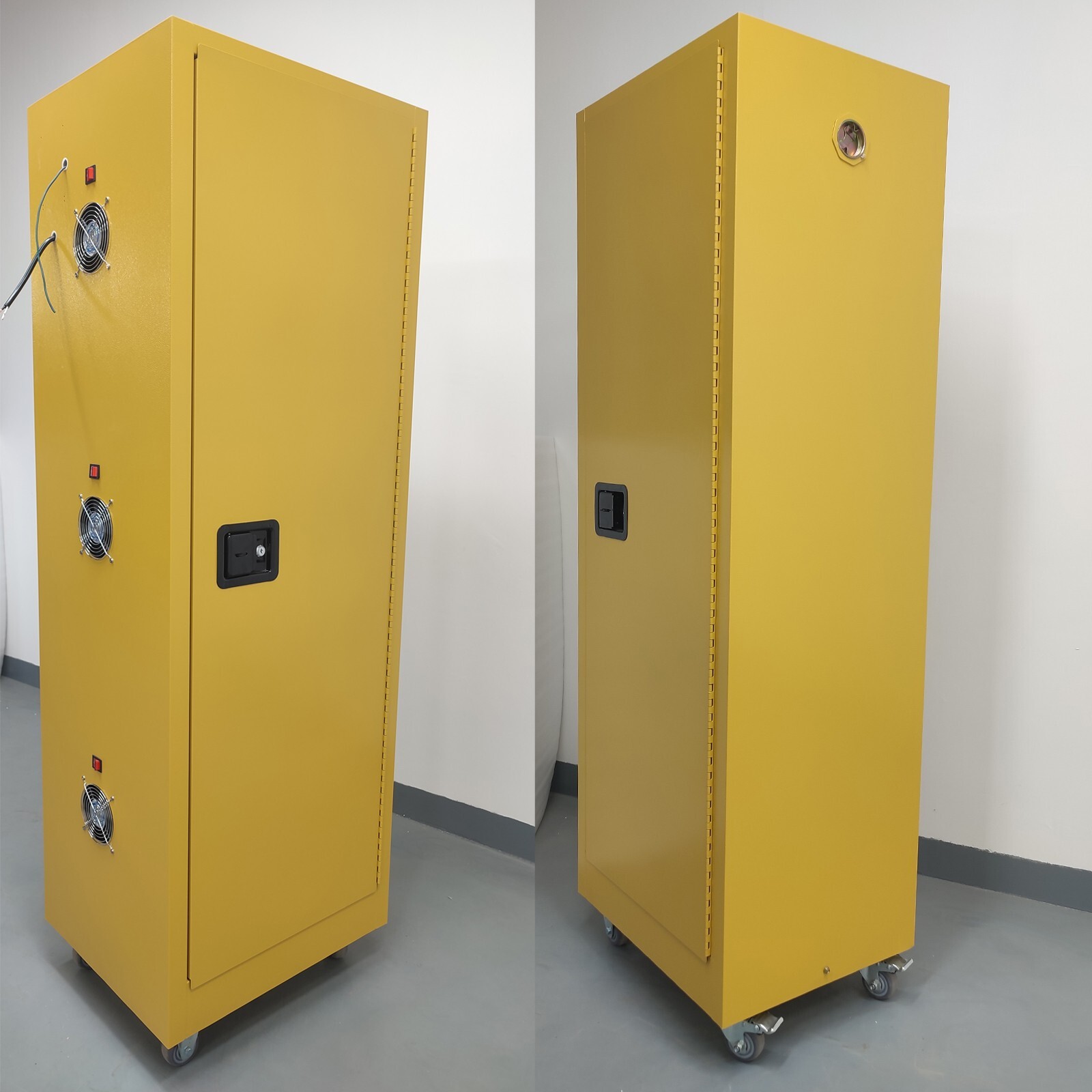 110V 78 Gallon Battery Fireproof Cabinet Safety Box w/Double Layered Partition