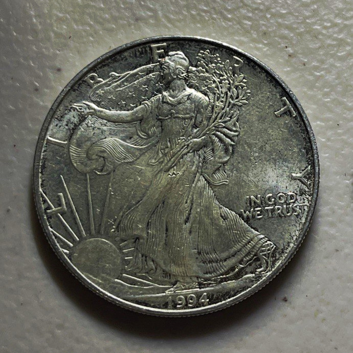 1994 Liberty Walking 50C Silver 0.999 Bullion Business Strike Phila KM#273