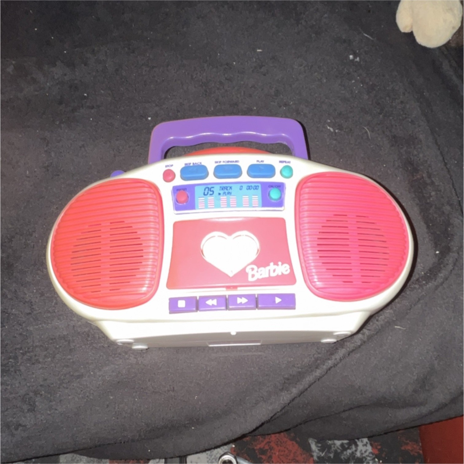 Barbie Battery Operated Radio Musical Toy Pink Purple Barbie Character Family