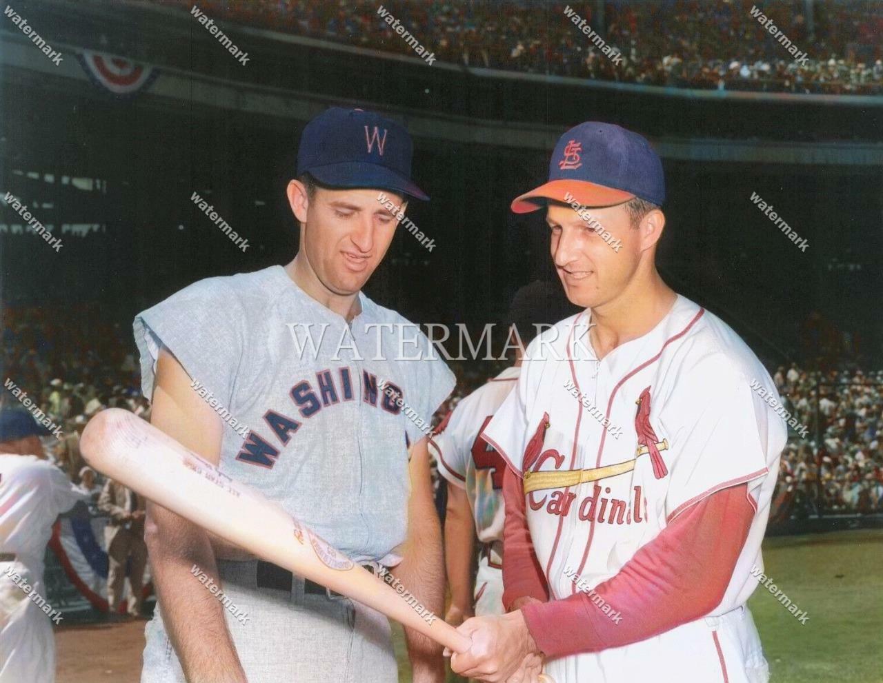 GL40 Stan Musial Cardinals - Mickey Vernon 8x10 11x14 16x20 Colorized Photo