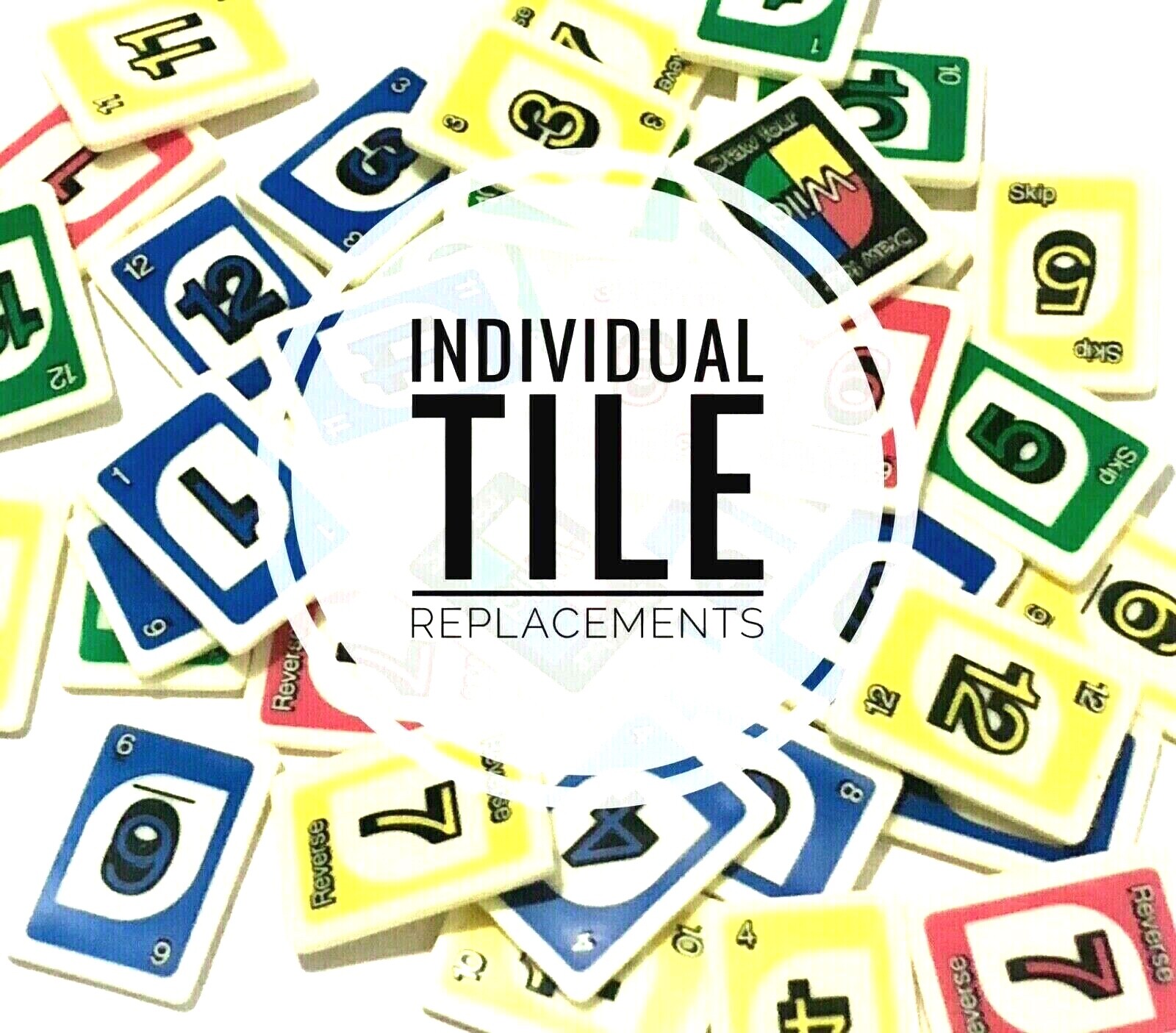 UNO Rummy-Up Tiles Individual Replacement Game Pieces 1993 Pick What You Need