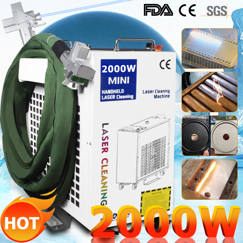 2000W Handheld Laser Cleaning Machine 9 clean modes Rust Paint Oxide Remover US
